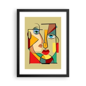 Plagát v čiernom ráme - Zhodný pár - 30x40 cm