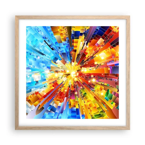 Plagát v ráme zo svetlého duba - In medias res - 50x50 cm