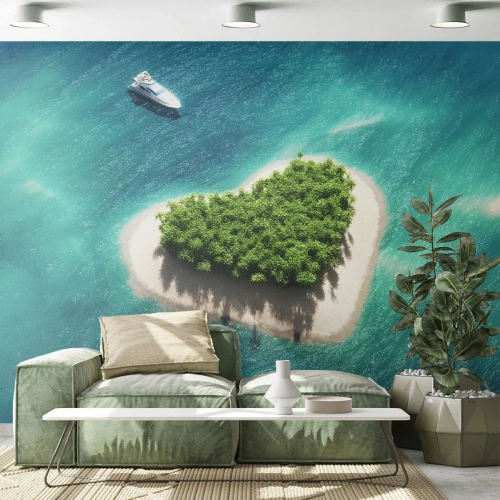 Fototapeta Premium Canvas - Milujem leto - Krajina, Ostrov V Oceáne, Jachta - 150x105 cm
