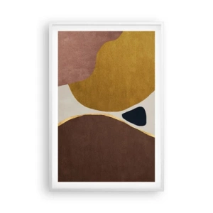 Plagát v bielom ráme - Abstrakcia – miesto v priestore - 61x91 cm