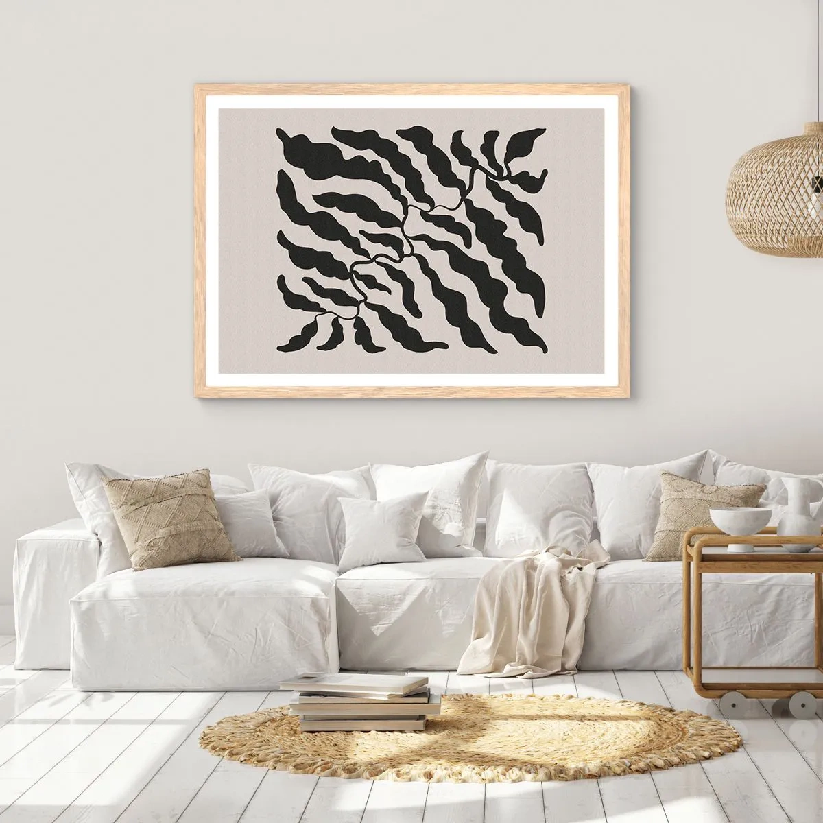 Plagát v ráme zo svetlého duba - Povaha štvorca - 100x70 cm