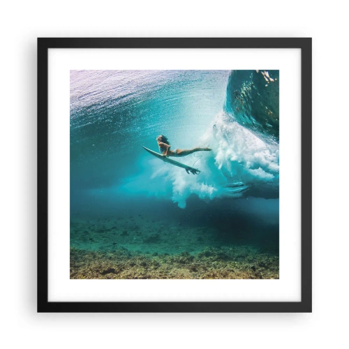Plagát v čiernom ráme - Podmorský svet - 40x40 cm