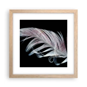 Plagát v ráme zo svetlého duba - Premýšľajte o dotyku - 30x30 cm