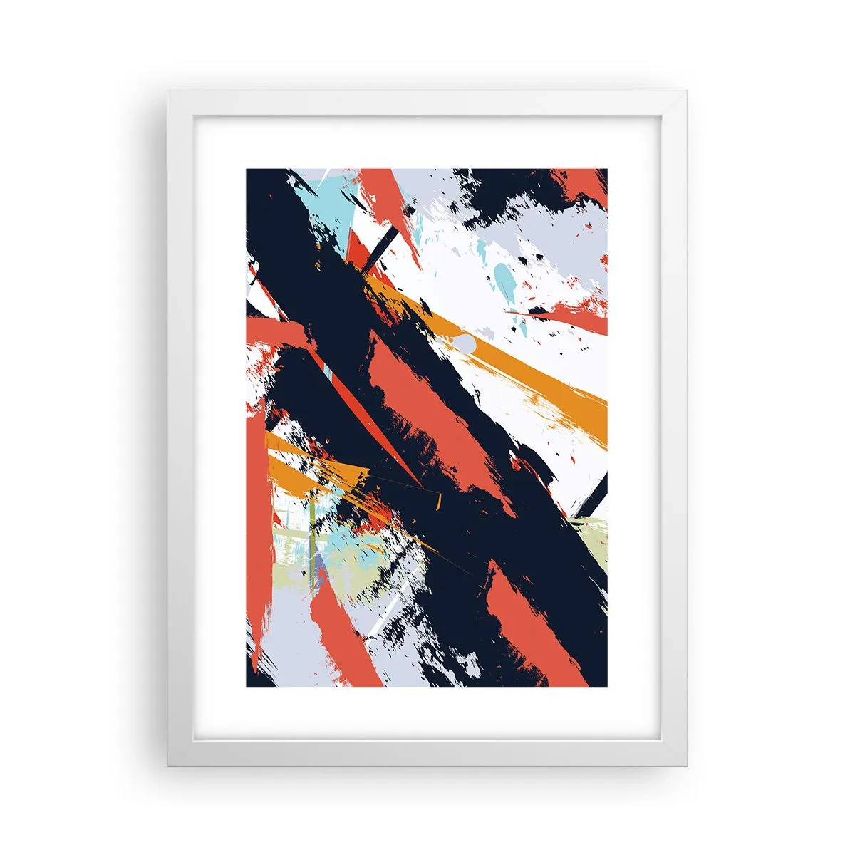 Plagát v bielom ráme - Dynamická kompozícia - 30x40 cm