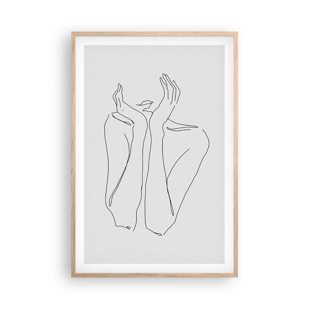 Plagát v ráme zo svetlého duba - O čom snívajú dievčatá - 61x91 cm