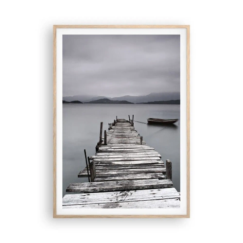 Plagát v ráme zo svetlého duba - Zajtra môžeš vyraziť - 70x100 cm