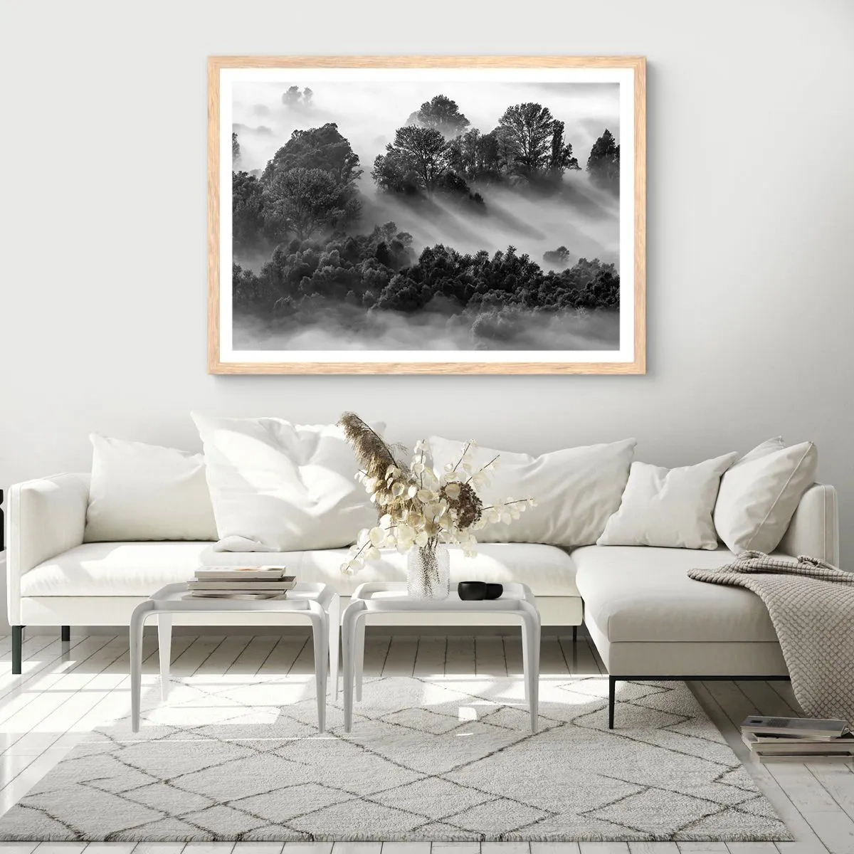 Plagát v ráme zo svetlého duba - Prebúdzanie zo spánku - 70x50 cm