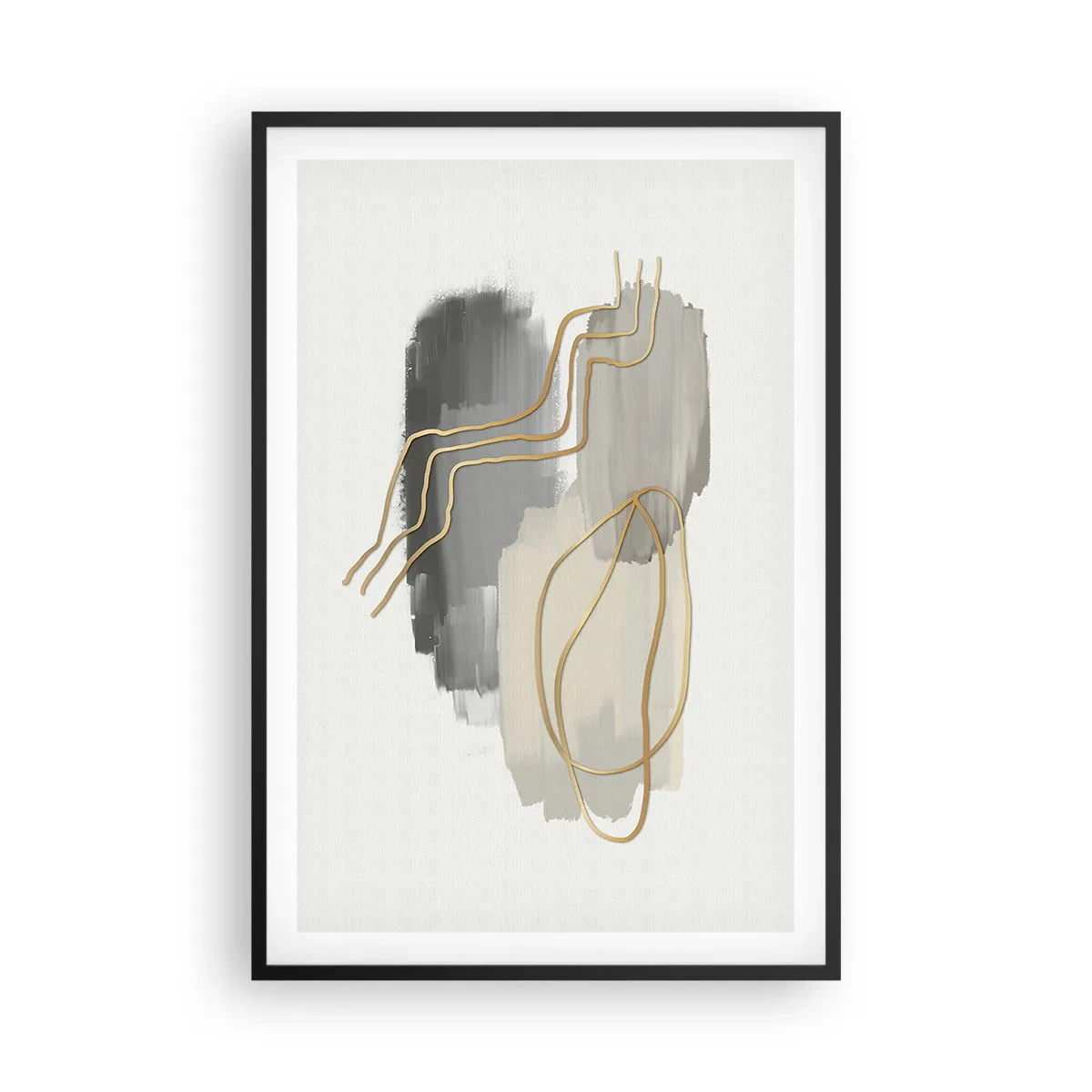 Plagát v čiernom ráme - Trvanie a pohyb - 61x91 cm