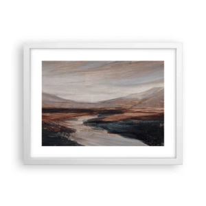 Plagát v bielom ráme -  Pokojné údolie - 40x30 cm