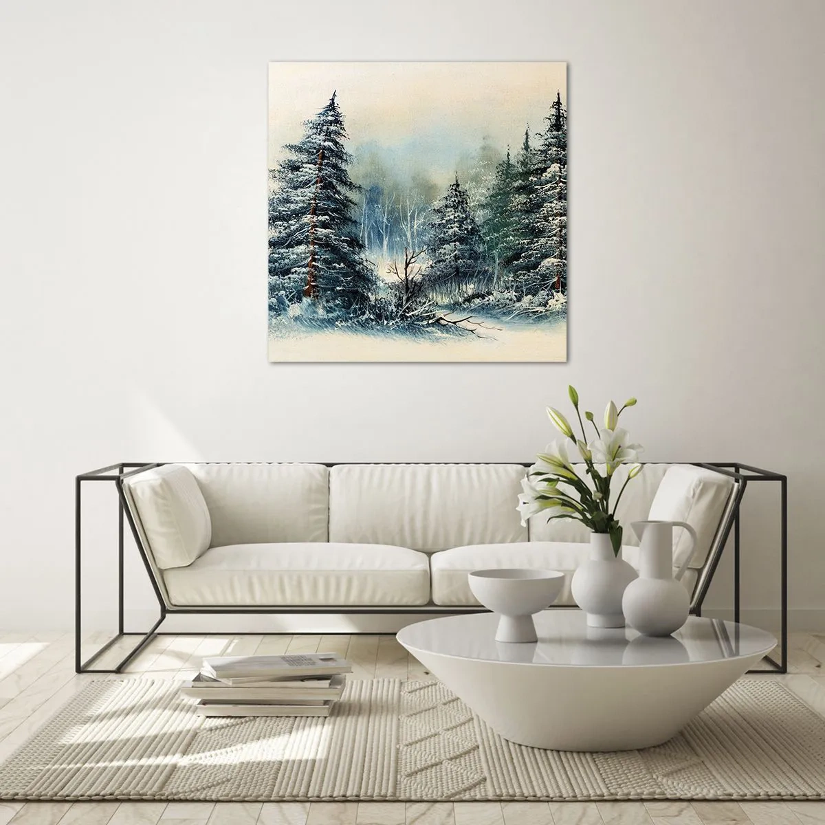 Obraz na skle - Pripravenie na Vianoce - 40x40 cm