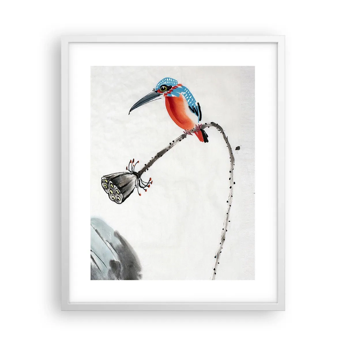 Plagát v bielom ráme - Život lúky - 40x50 cm