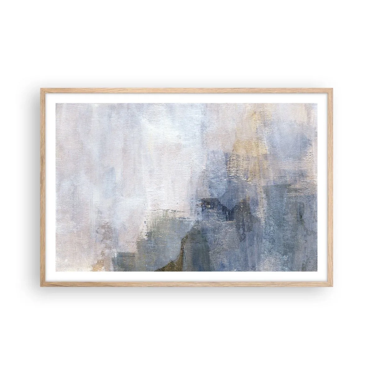 Plagát v ráme zo svetlého duba - Tóny a akordy farieb - 91x61 cm
