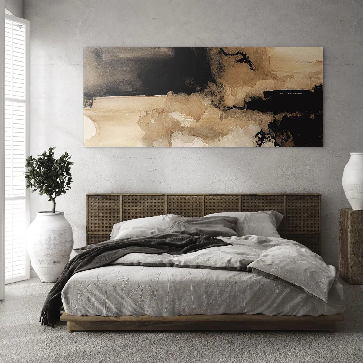 Obraz na skle - Pútavá abstrakcia - 140x50 cm