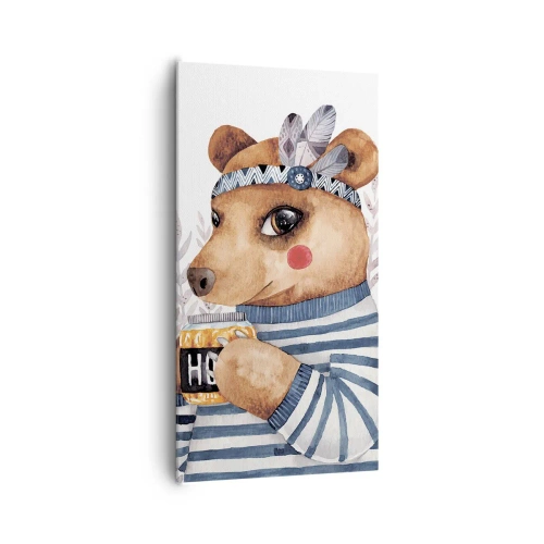 Obraz na plátne - Sladký medvedík - 65x120 cm