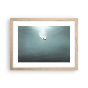 Plagát v ráme zo svetlého duba - V objatí oceánu - 40x30 cm
