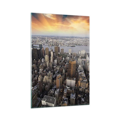 Obraz na skle - Búšiace srdce našej doby - 80x120 cm