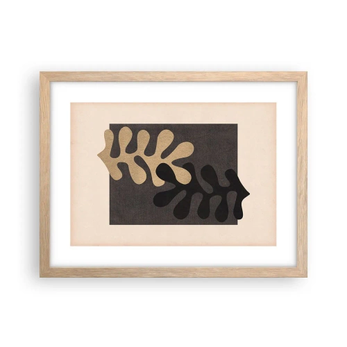 Plagát v ráme zo svetlého duba - Neprítomnosť a doplnenie - 40x30 cm