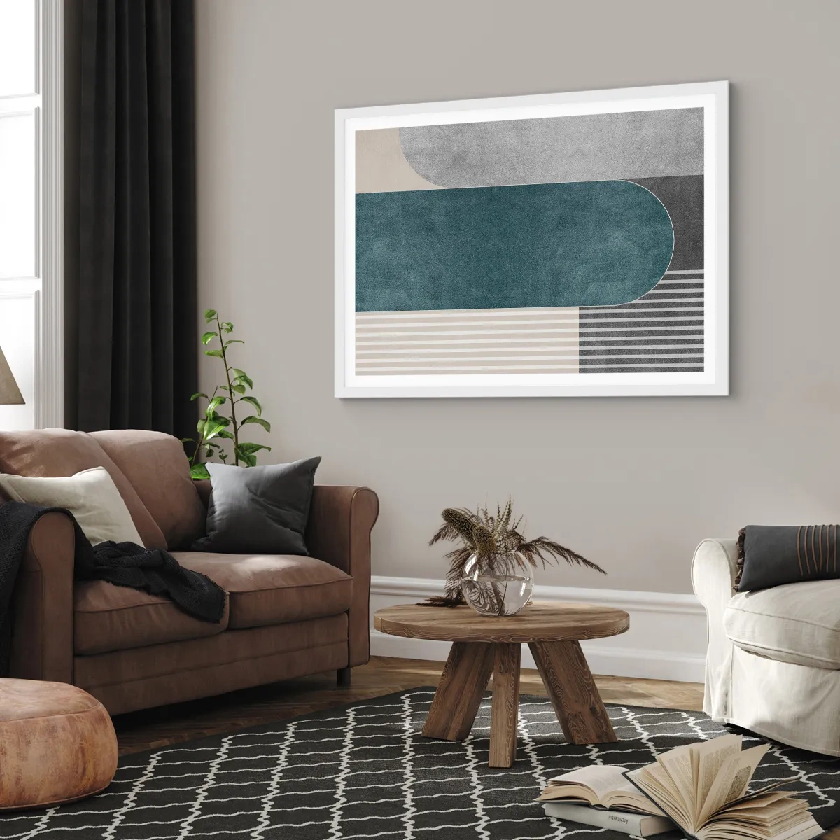 Plagát v bielom ráme - Kompozícia na úrovni - 91x61 cm