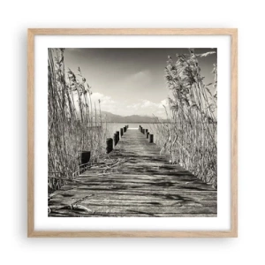 Plagát v ráme zo svetlého duba - V ústraní tráv - 50x50 cm