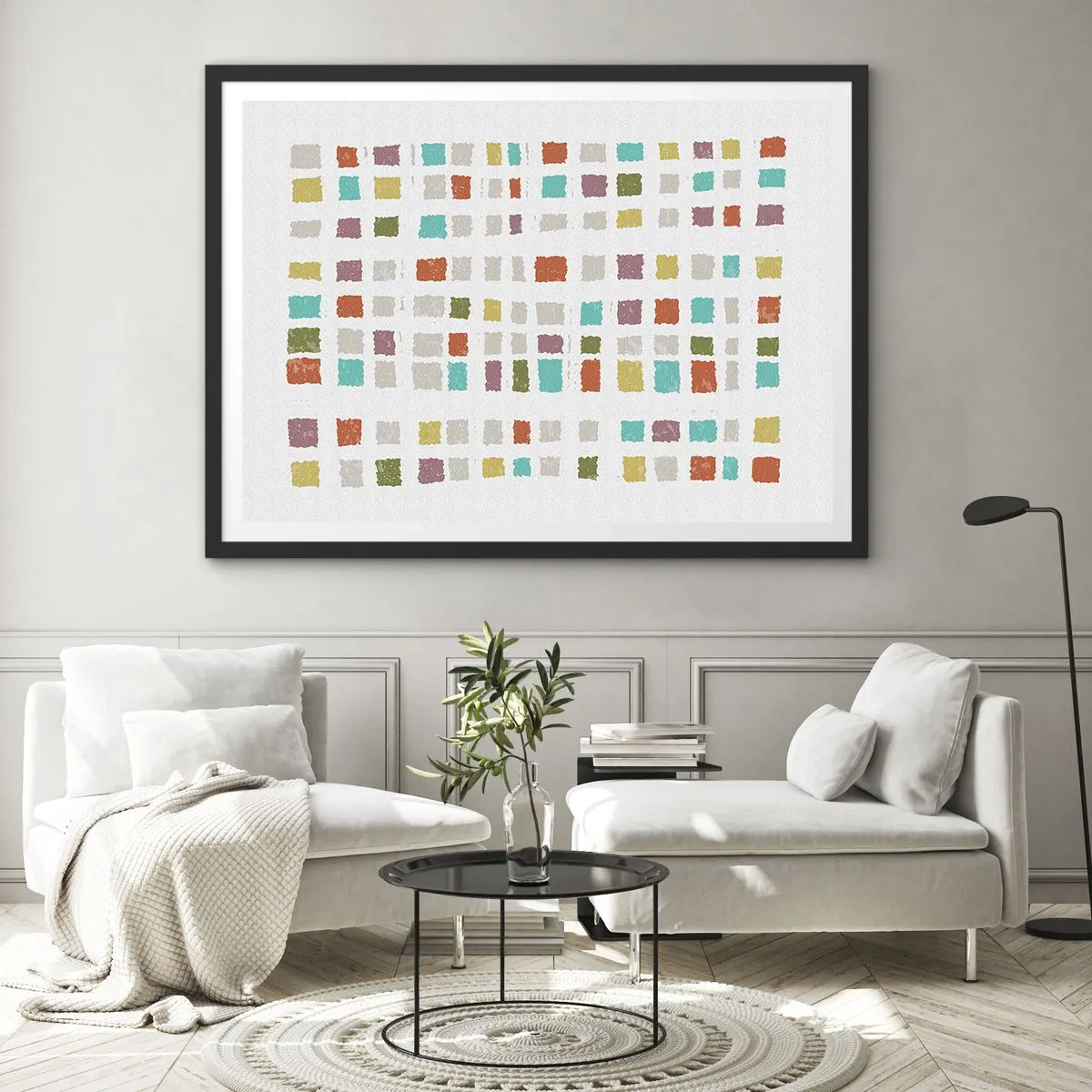 Plagát v čiernom ráme - Neznáma hra - 91x61 cm