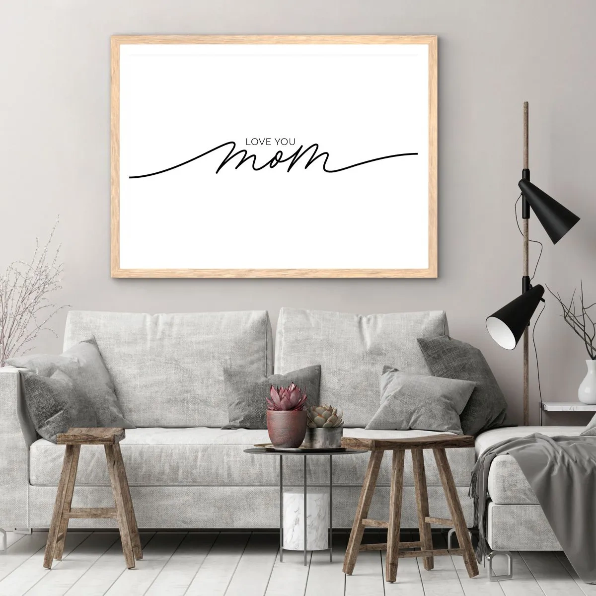 Plagát v ráme zo svetlého duba - Veľké dojatie - 91x61 cm