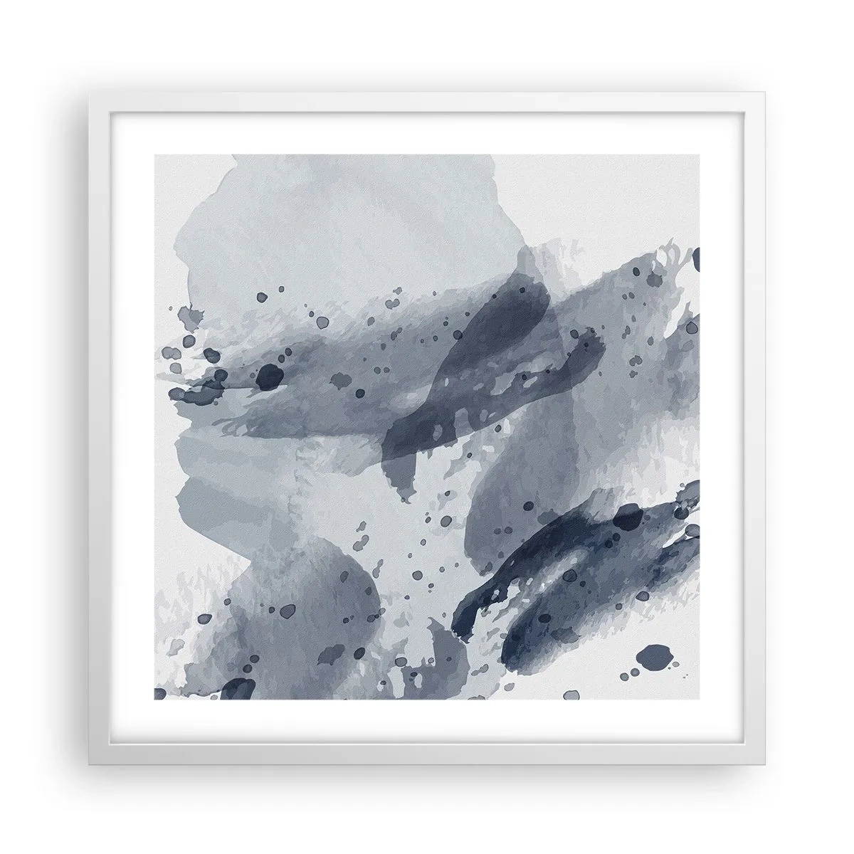 Plagát v bielom ráme - Štúdia o povahe vody - 50x50 cm