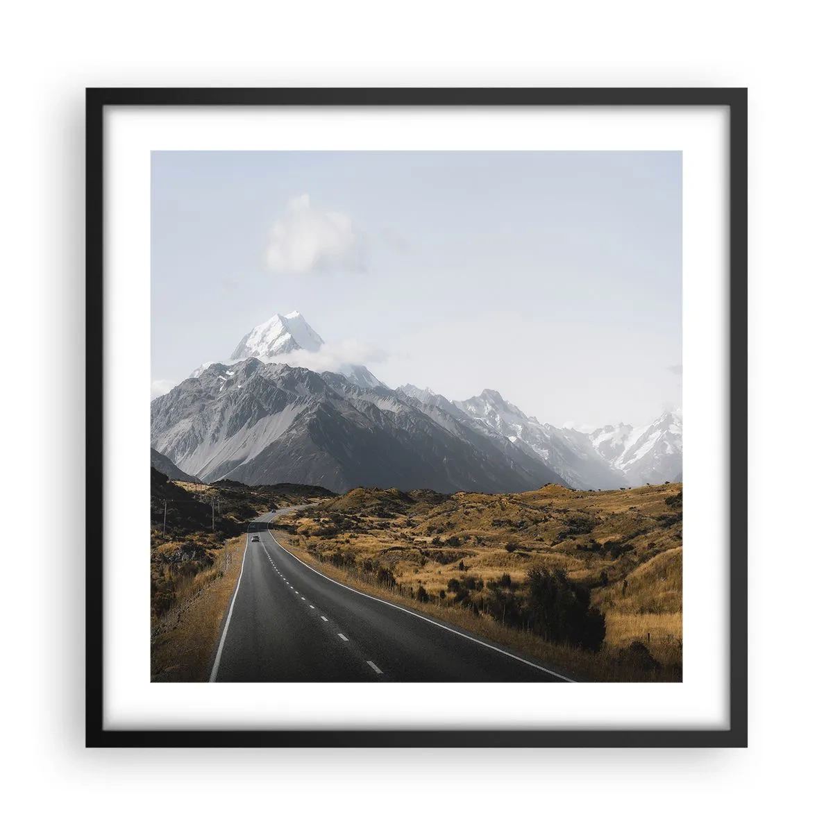 Plagát v čiernom ráme - Cesta do srdca hôr - 50x50 cm