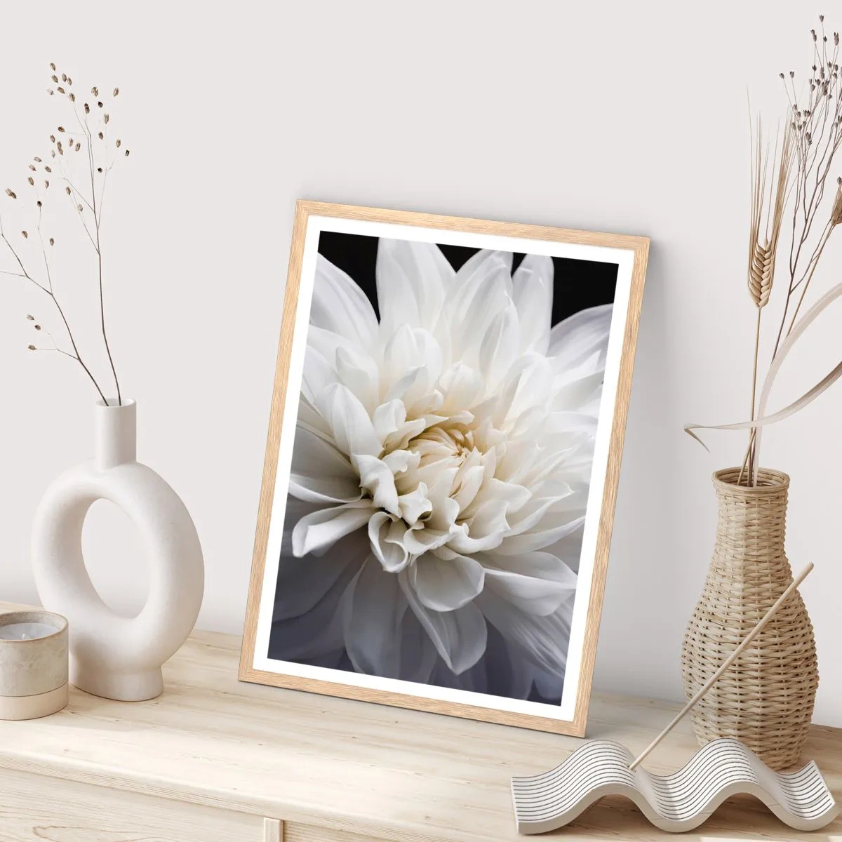 Plagát v ráme zo svetlého duba - Ráno s nevestou - 50x70 cm