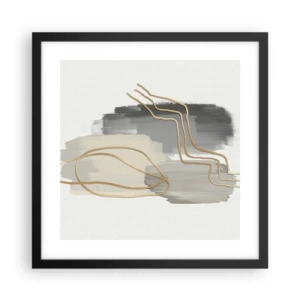 Plagát v čiernom ráme - Trvanie a pohyb - 40x40 cm