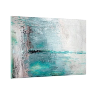 Obraz na skle - Horizontálne v modrej - 100x70 cm