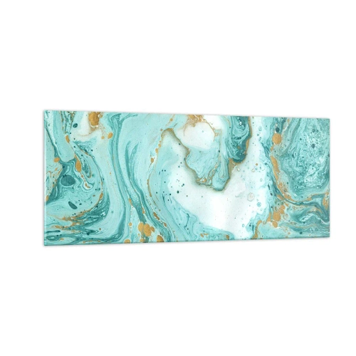 Obraz na skle - Pod veľkou vlnou z epochy Edo - 100x40 cm