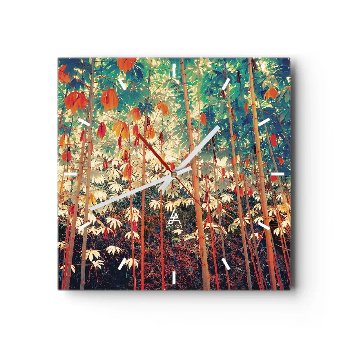 Nástenné hodiny - Tajný život listov - 30x30 cm
