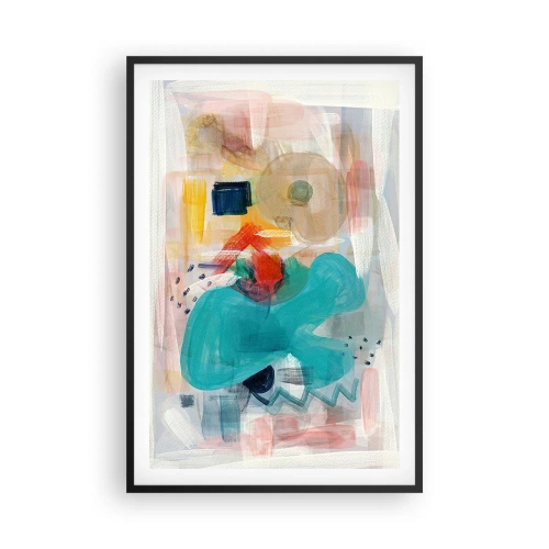 Plagát v čiernom ráme - Farebná hra - 61x91 cm