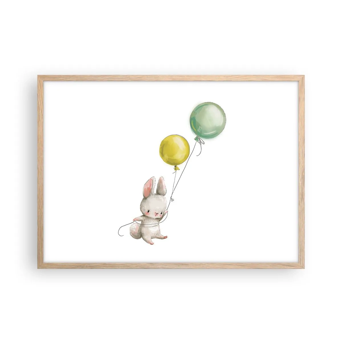 Plagát v ráme zo svetlého duba - Poletím aj ja! - 70x50 cm