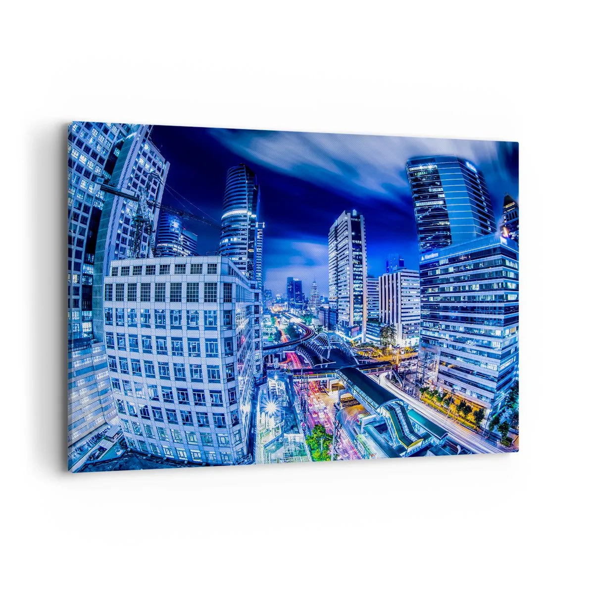 Obraz na plátne - Rytmy nočného mesta - 120x80 cm
