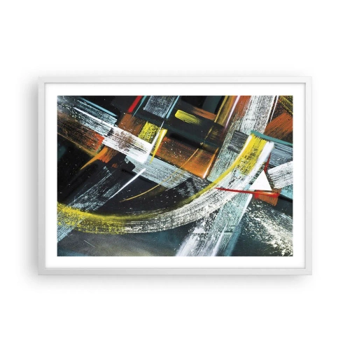 Plagát v bielom ráme - Energia pohybu - 70x50 cm