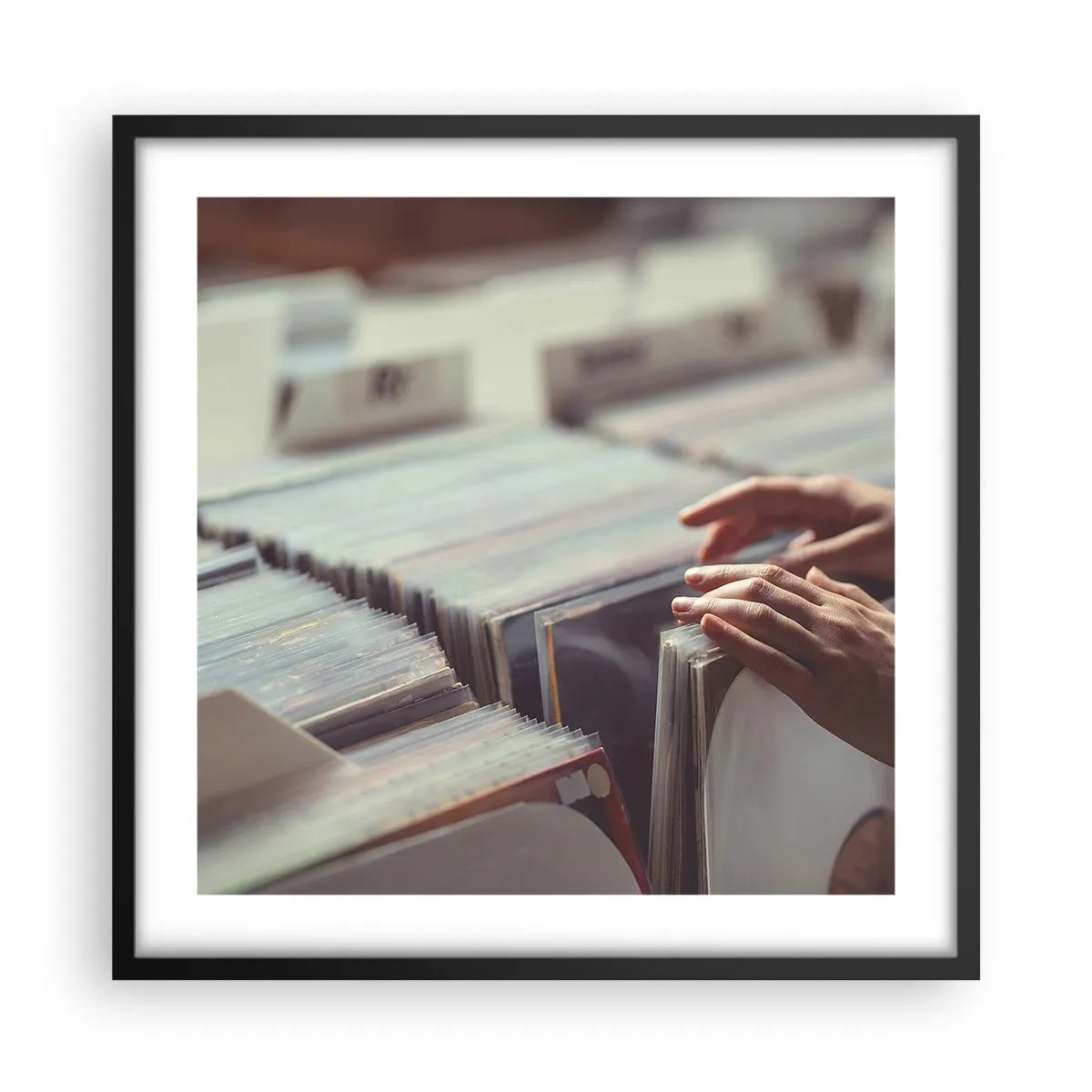 Plagát v čiernom ráme - Hľadanie emócií - 50x50 cm