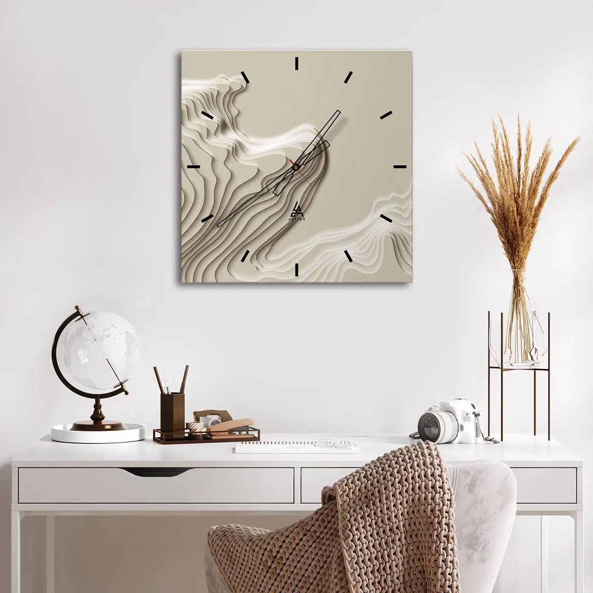 Nástenné hodiny - Topografia umenia - 40x40 cm