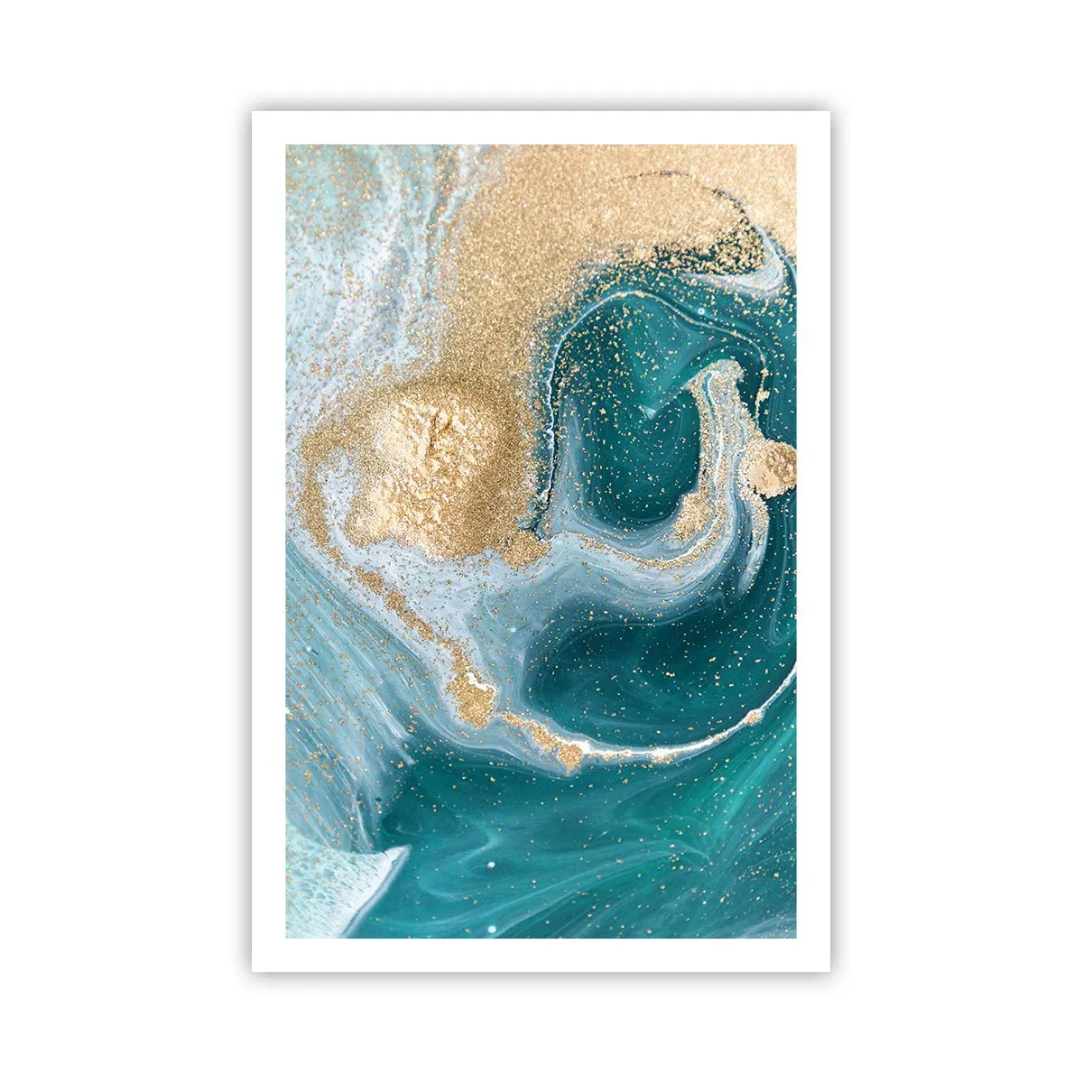 Plagát - Vír zlatej a tyrkysovej - 61x91 cm