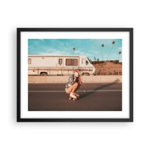 Plagát v čiernom ráme - Usmejte sa! - 50x40 cm