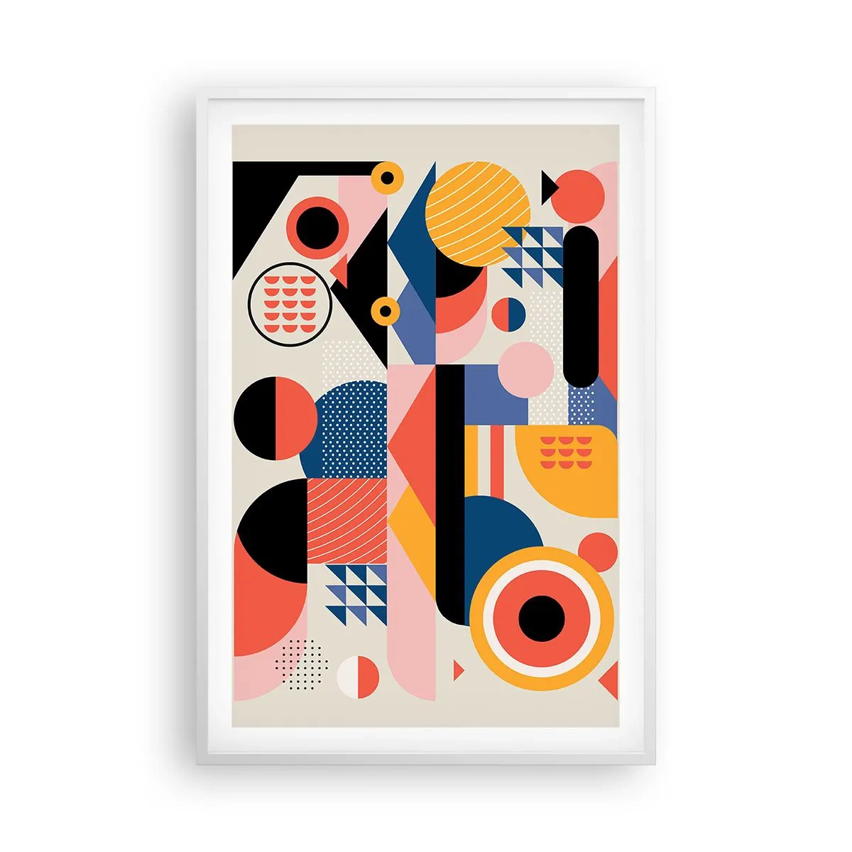 Plagát v bielom ráme - Kompozícia: poďme sa hrať - 61x91 cm