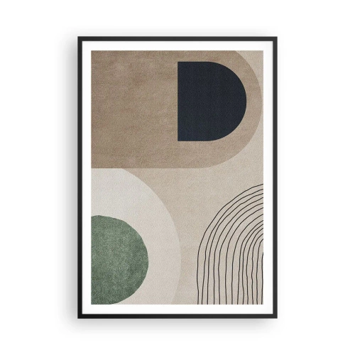 Plagát v čiernom ráme - Nežnosť oválu - 70x100 cm