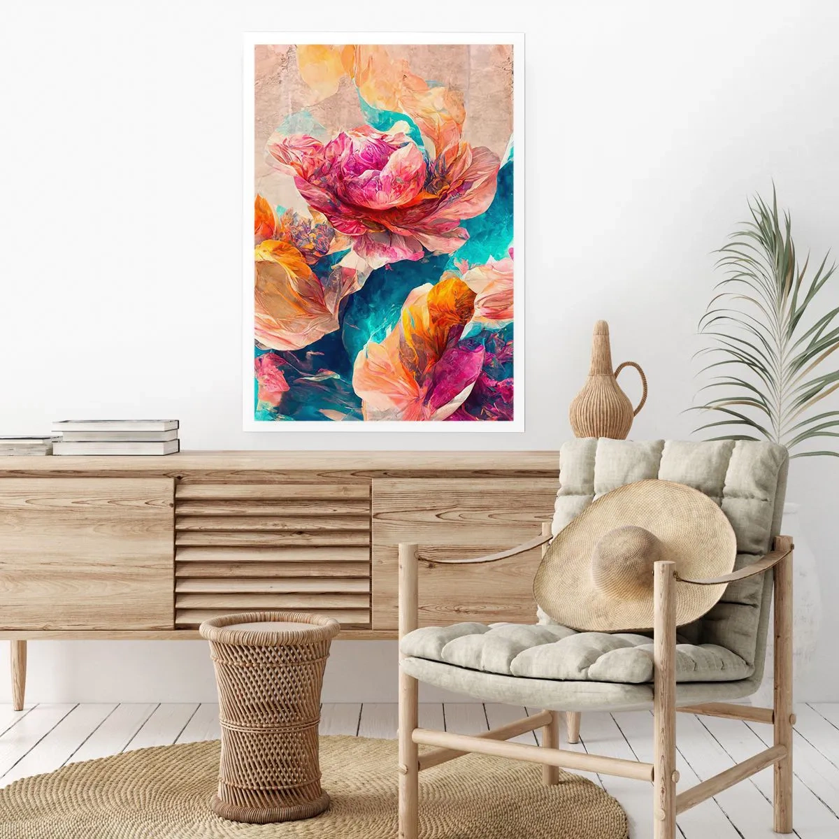 Plagát - Farebné bohatstvo kytice - 50x70 cm