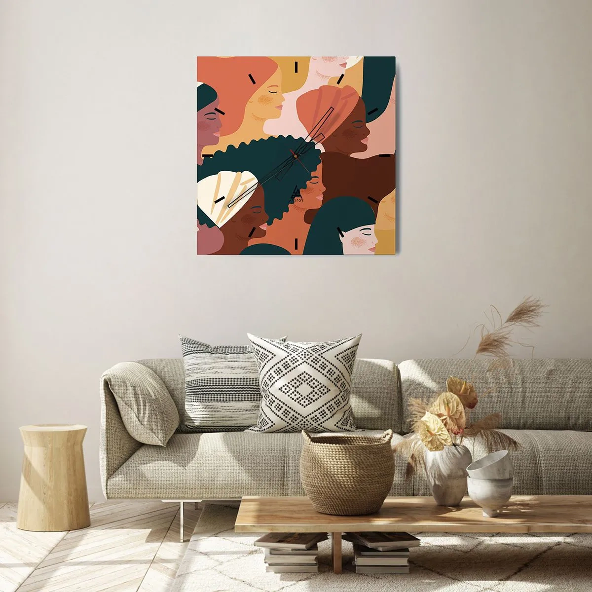 Nástenné hodiny - Iba ženskosť - 40x40 cm