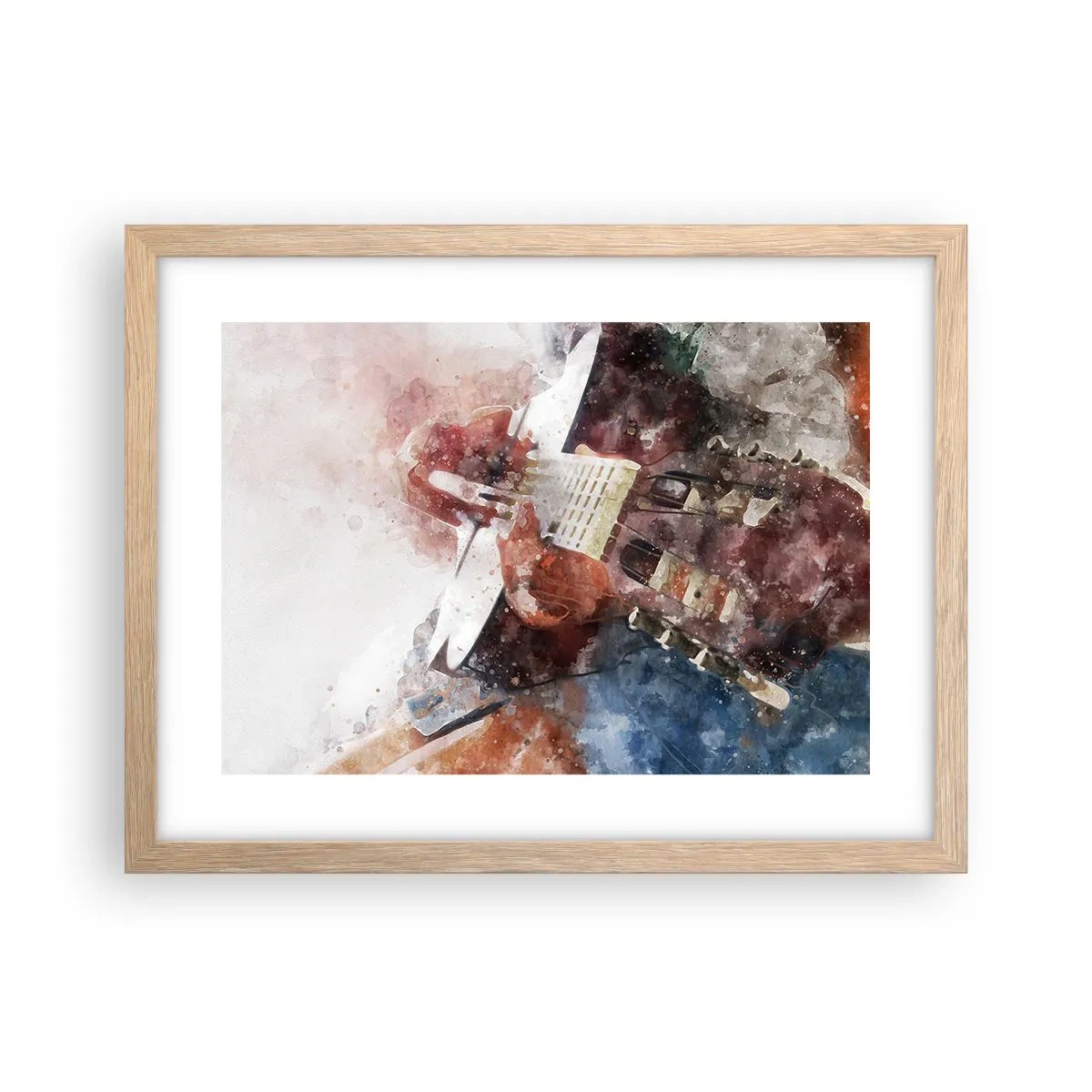 Plagát v ráme zo svetlého duba - Čo si o tom myslíš? - 40x30 cm