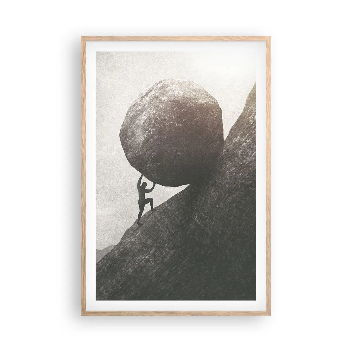 Plagát v ráme zo svetlého duba - Verím, proti všetkej nádeji - 61x91 cm