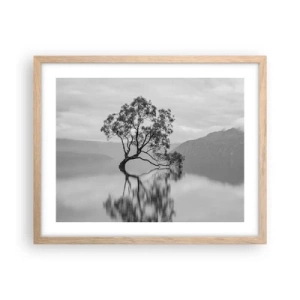 Plagát v ráme zo svetlého duba - Existuje taká krajina - 50x40 cm