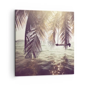 Obraz na plátne - Hojdať sa ľubovoľne v oblakoch - 50x50 cm