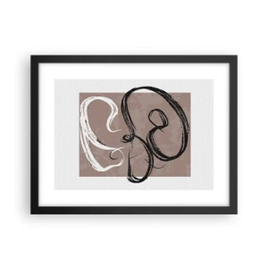 Plagát v čiernom ráme - Kompozícia – hľadanie úplnosti - 40x30 cm