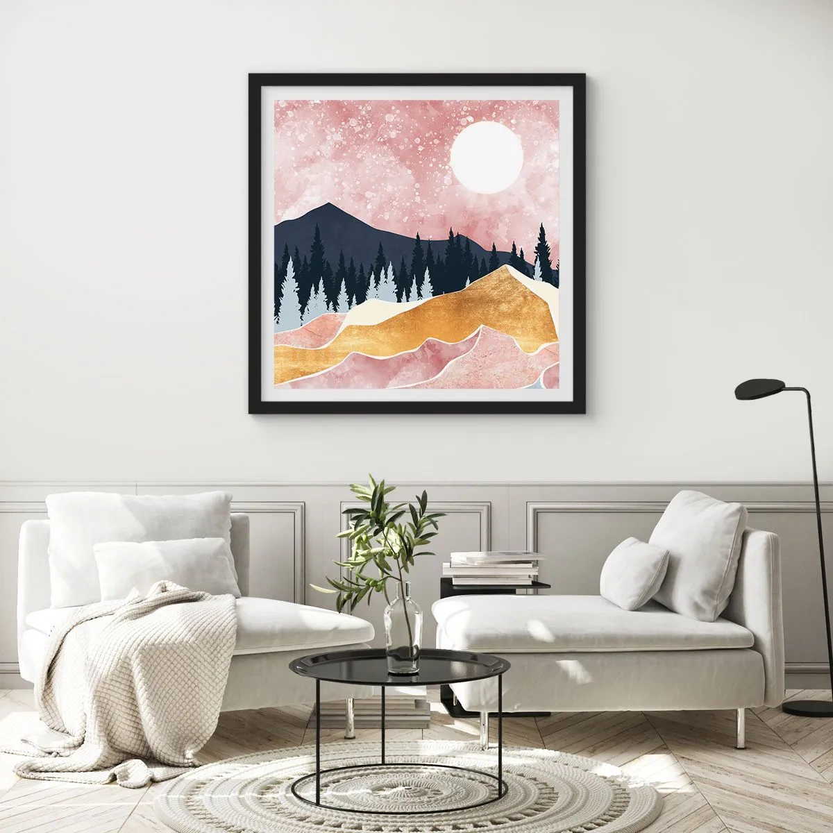 Plagát v čiernom ráme - Nočná hliadka - 60x60 cm